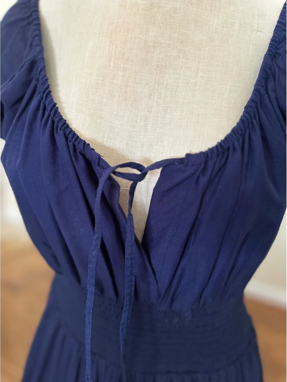 Navy Blue Cotton Philosophy Dress Size L